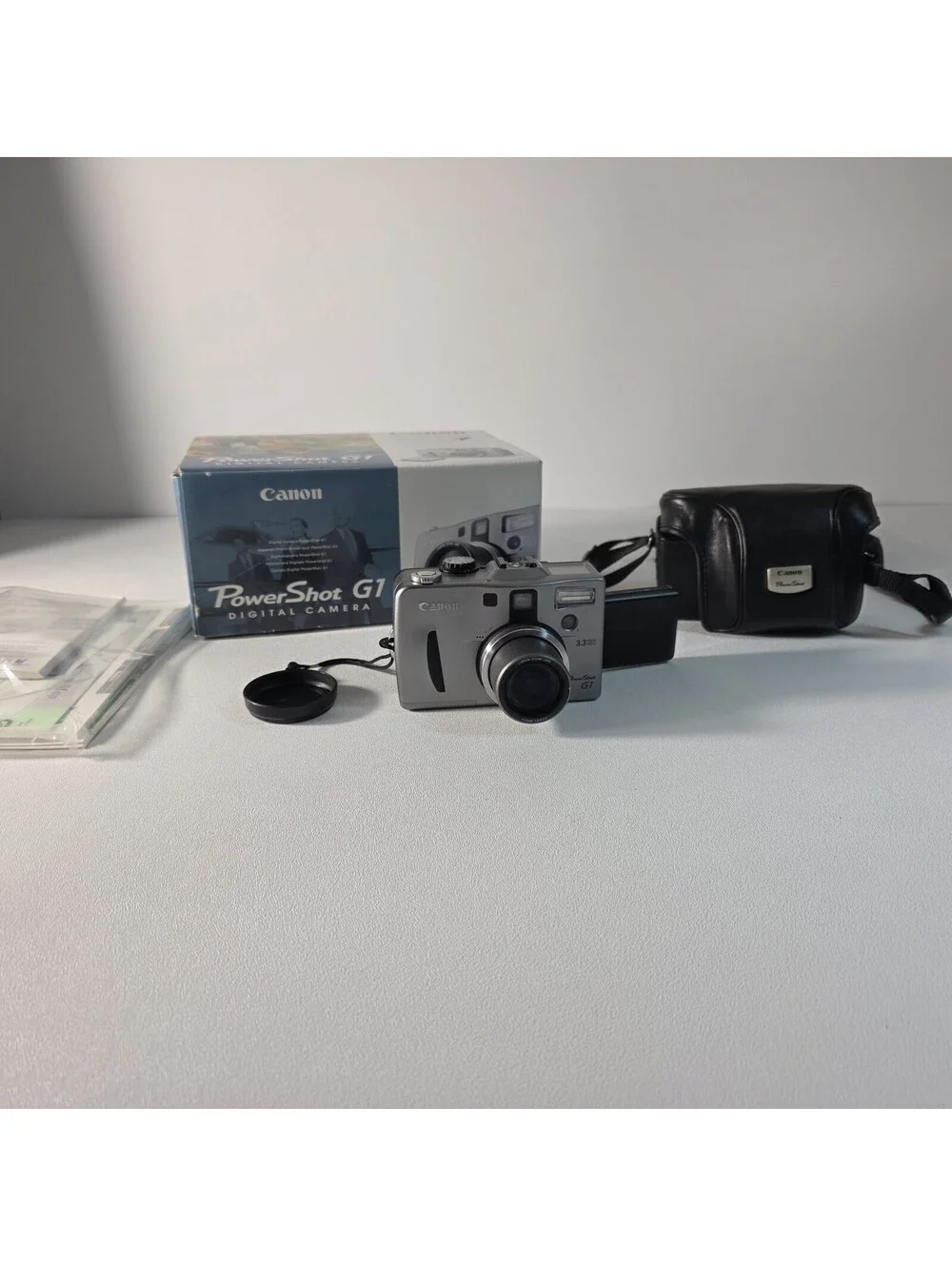 Canon PowerShot G1 3.2MP Digital Camera SD Card & Case Tested Works